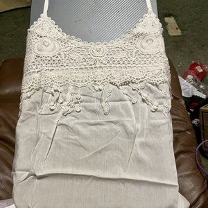 SPAGHETTI STRAP TOP WITH FLORAL DESIGN